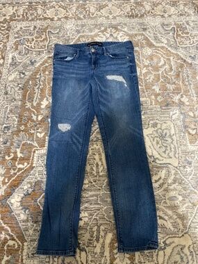 Express jeans Stella ankle skinny low rise womens blue jeans size 4 98% cotton